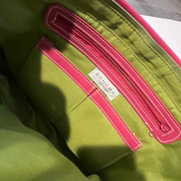 Green and Pink Striped Tote - Picture 6 of 6